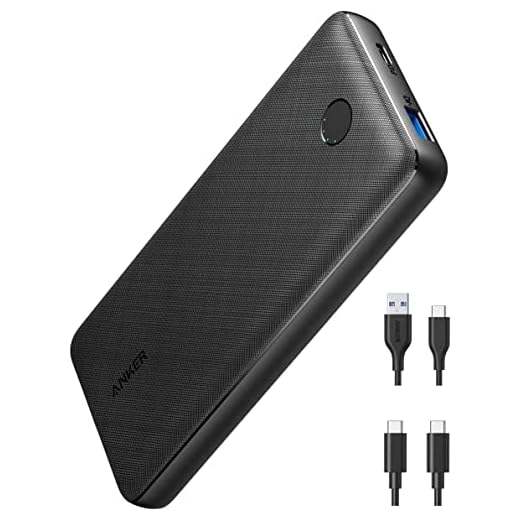 Anker PowerCore Essential 20000 PD Powerbank, externt USB-C-batteri med 20 000 mAh 20 W Power Delivery, kompatibel med iPhone 12/12 Pro Max/8/X/XR, Samsung Galaxy, iPad Pro 2018 och mer