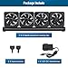 Liveek Aquarium Fan 2 3 4 Heads, Aquarium Chillers Cooling Fan Adjustable Fish Tank Cooling Fan with 2 Wind Speed Fan for Water Tank, Aquarium Tank Chiller (4 Head)