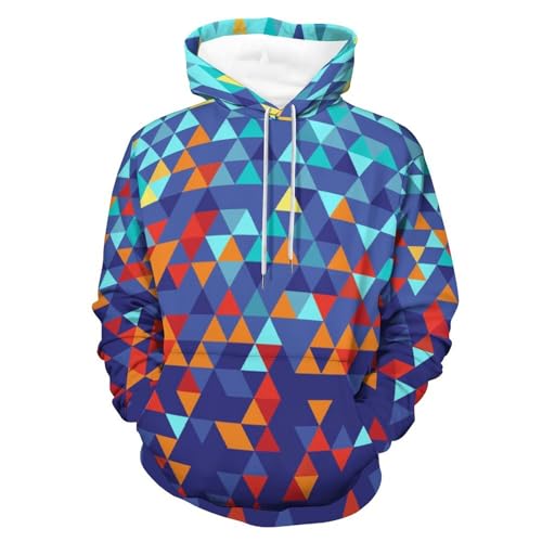Hoody sweatshirt pull pour homme femme S au motif géométrique et manches longues confortables