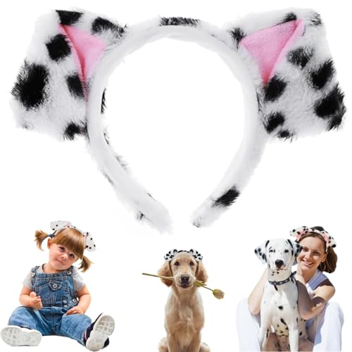YCZARD Adult Animal Dog Ears Headband - Halloween Pied Dog Ears Headband Costume for Kids and Adults Makeup Washing Cosplay Animals Party