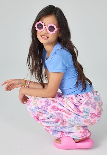 Image of iscream Big Girls Silky Soft Fun Print Plush Fleece Pants - Twist and Shout Collection