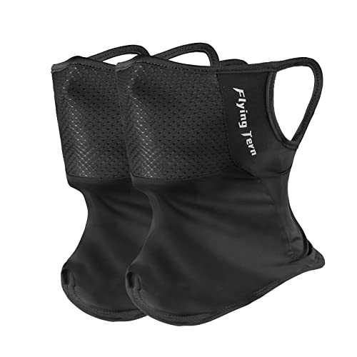 Vivi Idee Halbe Sturmhaube Damen & Herren Balaclava | Sturmmaske | Skimaske | Gesichtshaube | Gesichtsmaske | Windmaske | Motorradmaske | Fahrradmaske, Schwarz (2 Stücke, Schwarz) Cover