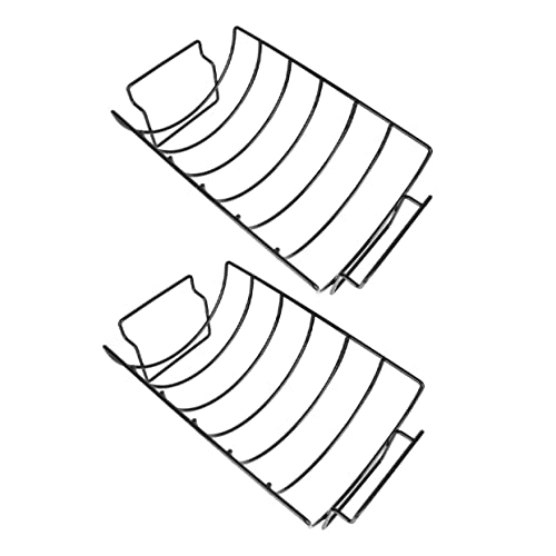 Toyvian 2 Pièces Support Barbecue Inoxydable Rack Multi Fonctionnel Adhésif pour Cuisson de Poulet Côtelettes Accessoires de Barbecue pour Repas Plein Air