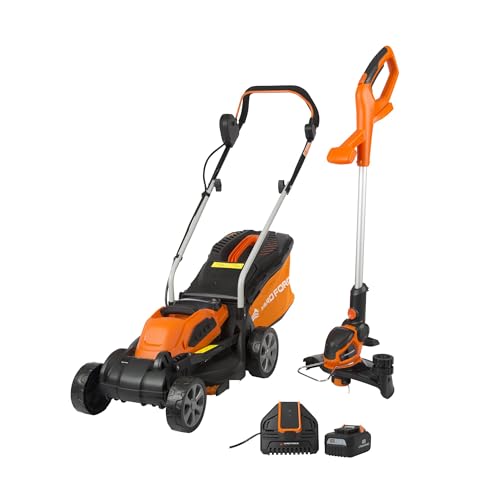 Yard Force 40V 32cm Cordless Lawn Mower and 30cm Grass Trimmer Set...