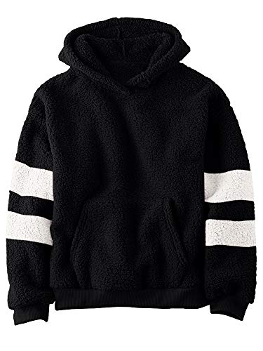 Image of Makkrom Boys Girls Sherpa Fleece Hoodies Pullover Sweatshirts with Pockets | Fuzzy Soft, Cozy Warm, Kids Hoodie Outfits, Kangaroo Pocket, Solid, Tie-Dye, Casual, Loose, Toddler, little Kid, Big Kid