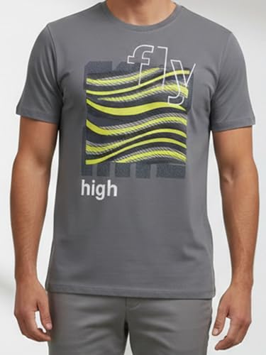 Image of Dollar Men's Pack of 1 Printed Non Zipper Round Neck T-Shirt