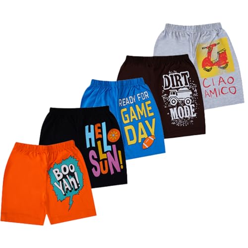 T2F Pantalones cortos para niño (5 unidades), Multicolor 4, 11 12 años