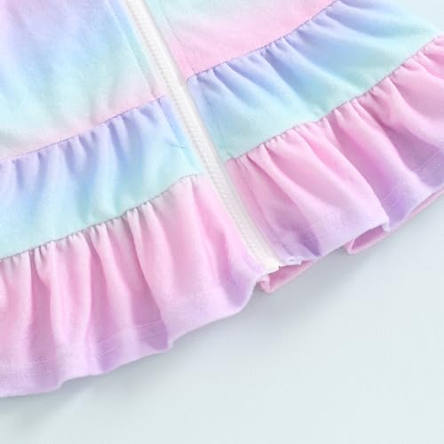 Toddler Girl Swim Cover Up Long Sleeve Floral Zipper Hooded Swimsuit Little Kids Towel Beach Dress Bathing Suit4