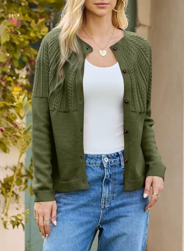 Image of Dokotoo Cardigan Sweaters for Women 2026 Fall Outfits Long Sleeve Sweaters