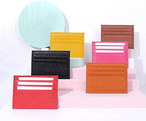 Unisex Multicolor Card Header Cowhide Multi-Card Slot Mini Wallet-Dark Brown3