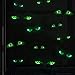 Lamdgbway Halloween Brillan en la Oscuridad Pegatina Calcomanías de Pared Luminosas Extraíbles Pegatinas de Pared Fluorescente Decoraciones de Halloween (12 Ojos Malvados)