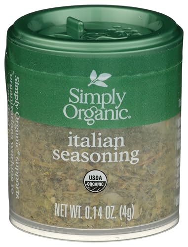 Simply Organic Italian Seasoning, Certified Organic, Kosher, Mini Spices | 0.14 Ounce (Pack of 1)
