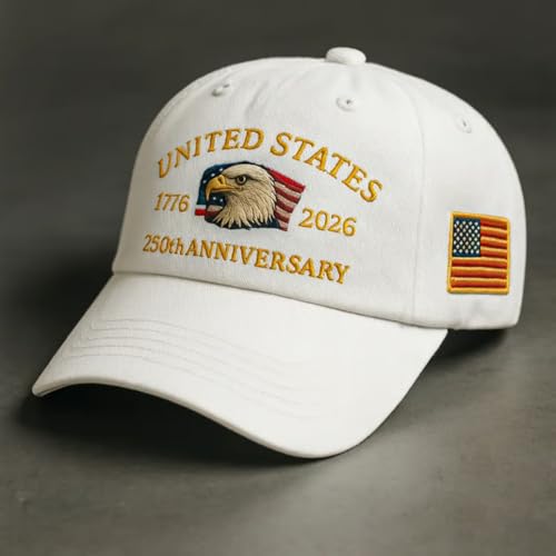 U.S.A. 250th Anniversary Commemorative Hat, Patriotic Adjustable 250 Anniversary USA Hat, Bald Eagle Printed Baseball Cap4