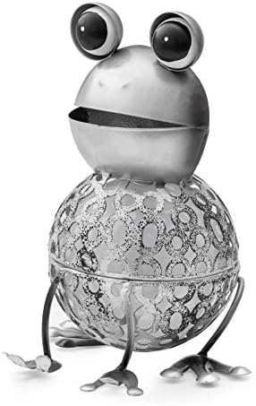 GloBrite Colour Changing LED Garden Metal Scroll Solar Light - Ornament Decoration Patio Light (Frog)