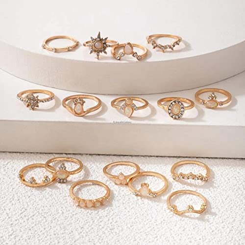 Contemporary Stackable Rings Set - Style 9