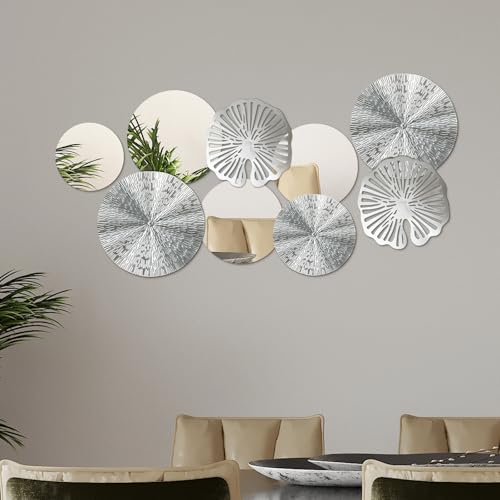Espejos Decorativos de Pared Vintage Plata Marca Hicarer