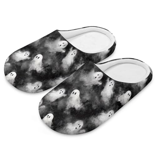 Womens Winter House Slippers Men Lightweight Cozy Washable Foldable Flannel Slides for Home,Travel,Spa and Hotel