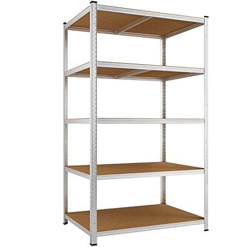 Monzana Estantería Metálica 180x90x60cm 875kg Estanterías Para Cargas Pesadas 5 Estantes Taller Plata Monzana Estantería Metálica 180x90x60cm 875kg Estanterías Para Cargas Pesadas 5 Estantes Taller Plata