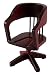 Classics by Handley Dollhouse Swivel Desk Chair, Mahogany