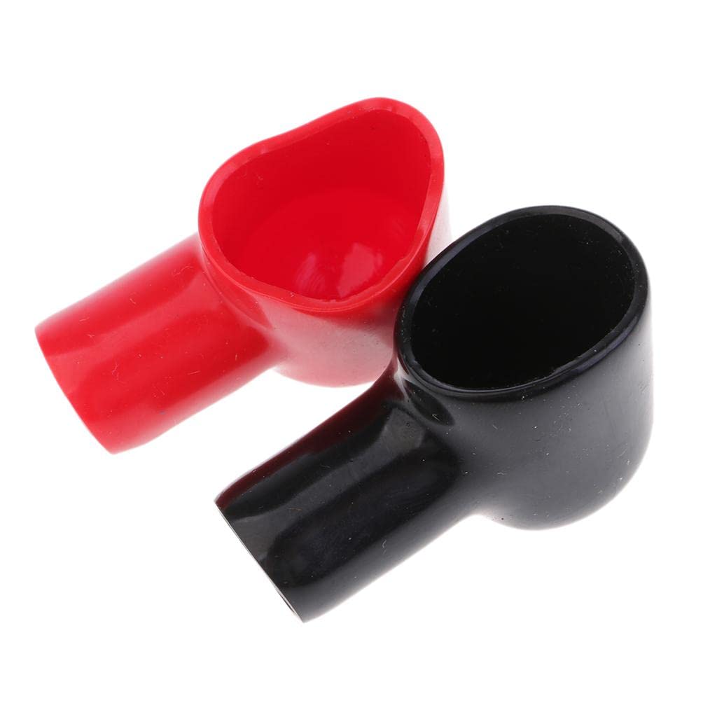 Enakshi 1Pair Car Battery Terminal Insulation Protector Sleeve Covers Black and Red 41mmx28mm|Collectibles-image-28