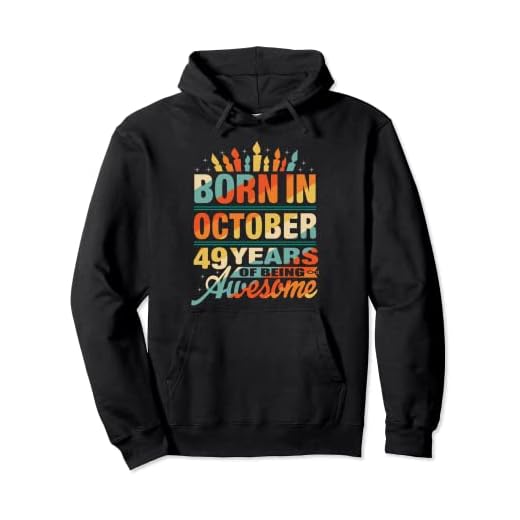Vela gráfica de regalo de cumpleaños número 49 de octubre de 1973 Sudadera con Capucha