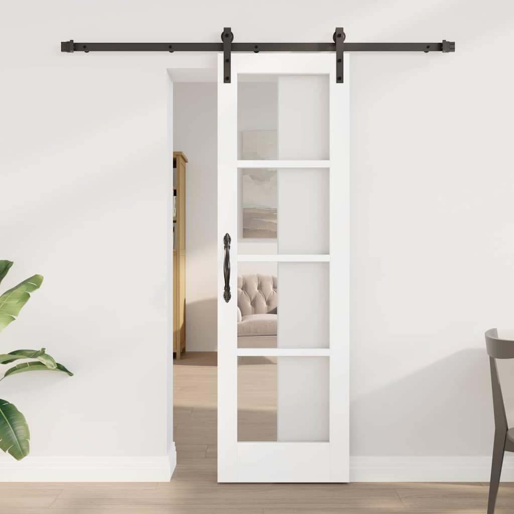 Puerta Corredera ORKDAL Blanco Negro 61 x 198,5 cm
