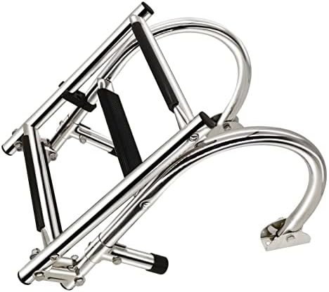 Removable Folding Boat Ladder Stainless Steel Marine Pontoon for Marine Boat Yacht (3 Steps-SL)