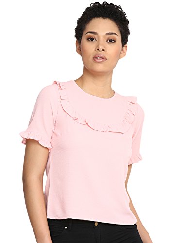 Image of Harpa Black Solid Blouse(GR5255-BLACK)