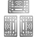 Sumind 3 Packs Erasing Shield Stainless Steel Letter Shield Craft Drawing Drafting Tool