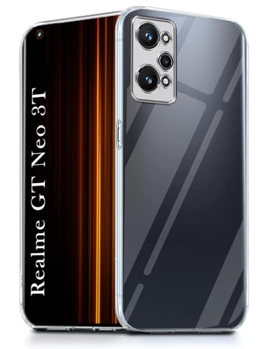 Image of Jkobi Back Cover for Realme GT Neo 3T (Silicone Clear Shockproof Case with Camera Protection | Soft and Flexible | Transparent)