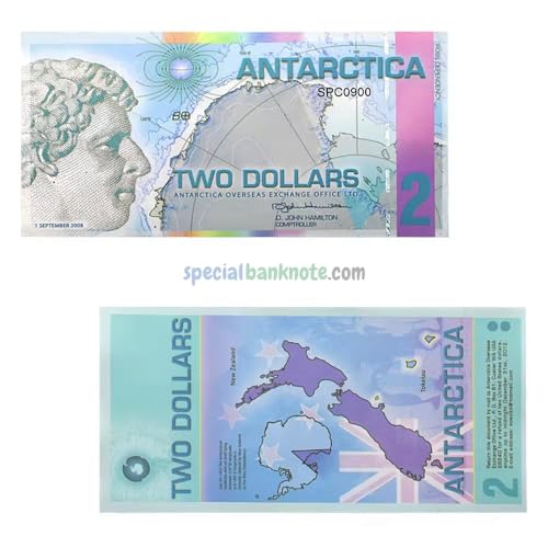 Antarctica 1-2-3-5-10-20 Dollars Polymer Commemorative Note 6 Pcs Set, 2008-2011, Fantasy Notes Rare Collection, UNC, Multicolor