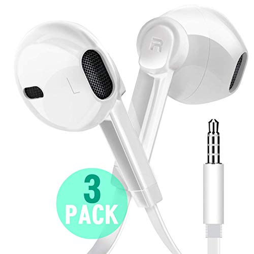 Earphone Headphones, Boost+ Premium Stereo Earbuds with Microphone, Volume Control, Tangle Free Corded