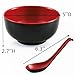 FISDEN 10 Pack Miso Soup Bowl with Spoon, Unbreakable Melamine Noodle Soup Bowls, 16 Oz BPA-Free Cereal Rice Bowl Japanese Restaurant Dinnerware for Salad, Udon