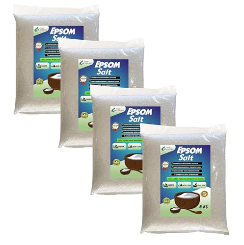 Image of COIR GARDEN - EPSOM SALT 20 KG FOR PLANT GROWTH - ORGANIC FERTILIZER - MAGNESIUM SULPHATE BOOSTER FOR FLOWERING, VEGETABLES AND FRUITS