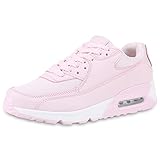  SCARPE VITA Damen Sportschuhe Laufschuhe Runners Profilsohle Freizeit Schuhe 161189 Rosa Weiss 37