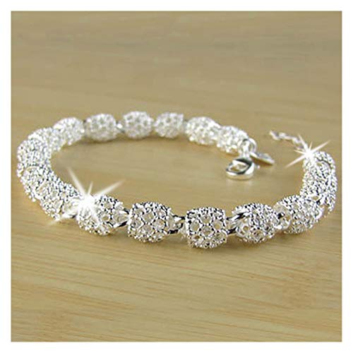 LALANG White Copper Silver Plating Hollow Beaded Chain Bracelet For Women Bangle Accessories Charm Wrist Bangle Clasp Gift LALANG White Copper Silver Plating Hollow Beaded Chain Bracelet For Women Bangle Accessories Charm Wrist Bangle Clasp Gift