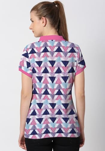 Image of Wear Your Opinion Women's All Over Printed Polo Collar Neck T-Shirt