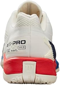 Wilson Rush PRO Omni Tennis Shoes, Men's, Snow White/Wilson Red