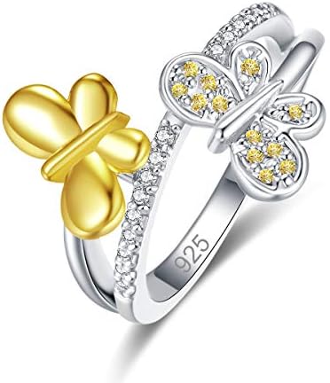 925 Sterling Silver Plated Lab-Created Promise Proposal Engagement Wedding Rings for Women Girl