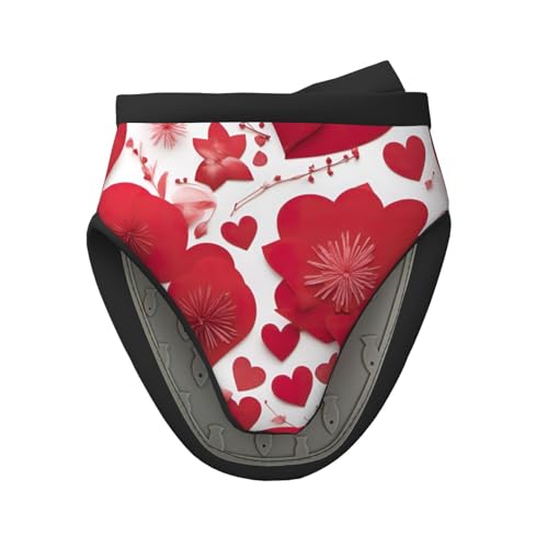 San Valentín flor de corazón rojo Navidad silicona guantes para horno titulares de ollas regalo para cocina freidora de aire mitones para cocinar hornear