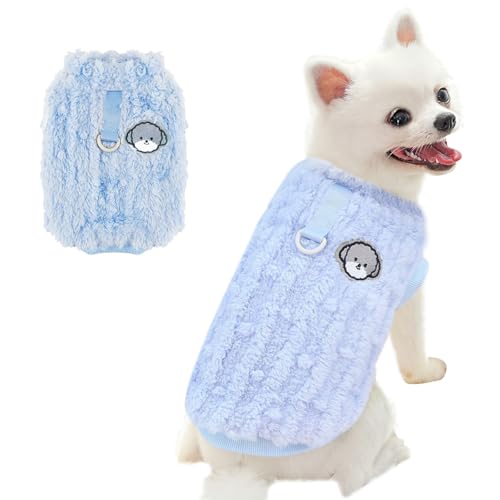 Hyran Dog Jumper, Winter Warm Dog Jumper for Small Medium Dogs and Cats (Blue, M)