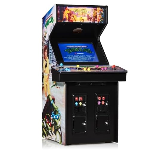 Numskull Quarter Arcades Teenage Mutant Ninja Turtles Collector's Edition Mini Arcade - 1/4 Scale Authentic Wooden Replica, Original ROM, Rechargeable Battery & 3W Speakers for Retro Enthusiasts