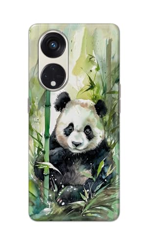 Image of Printed Hard Back Cover for Oppo Reno8 T 5G | Reno 8T 5G Back Cover (Panda -J1) -190724(EA)