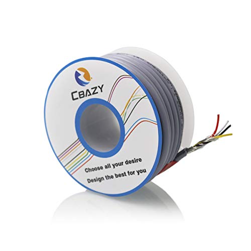 Cbazy™ 2547 28 Awg Control Cable Copper Wire Shielded Audio Cable Headphone Cable Signal Line 4-Core 8 Meter Grey #TOP7