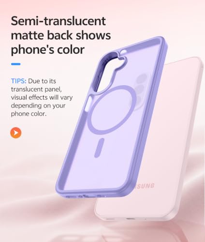 Image of FNTCASE for Galaxy A27 5G Phone Case: for Samsung A27 Cases [Fit for Magsafe] [Screen Protector] Military Grade Drop Protection, Translucent Matte Back, Slim Shockproof Protective Cover - Light Purple