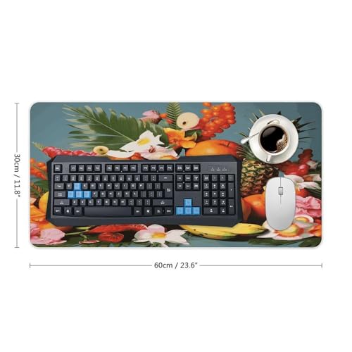 Pad Mouse Grande con Diseño Tropical y Base Antideslizante miniatura 2