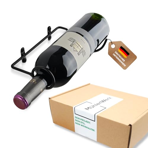 MühlenWerk Weinhalter Metall schwarz [pulverbeschichtet] –...