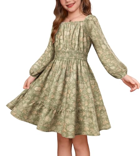 GRACE KARIN Floral Smocked Midi Dress