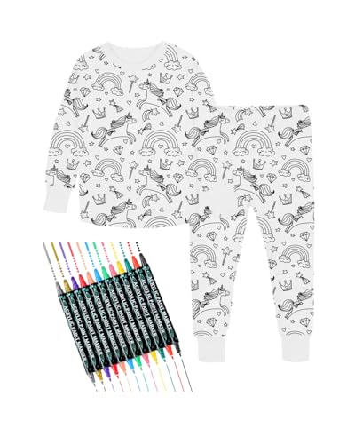Tiko & Hayko HAND PAINTED HOMEWEAR SET/COLORING PAJAMAS SET FOR BOY AND GIRL