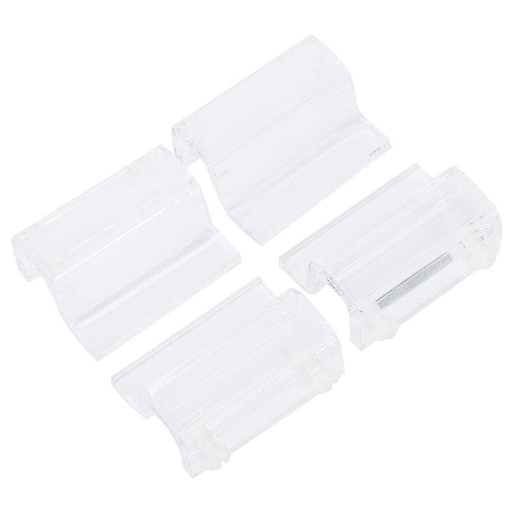 Clip de Couvercle en Verre pour Aquarium Support de Couvercle en Verre Acrylique Clips de Couvercle de Réservoir de Poissons avec Vis 4 Pièces